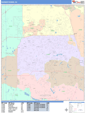 Warner Robins Digital Map Color Cast Style